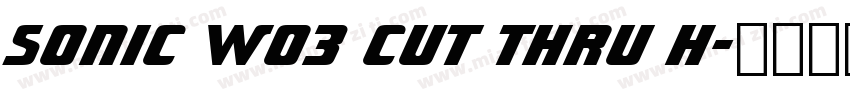 Sonic W03 Cut Thru H字体转换